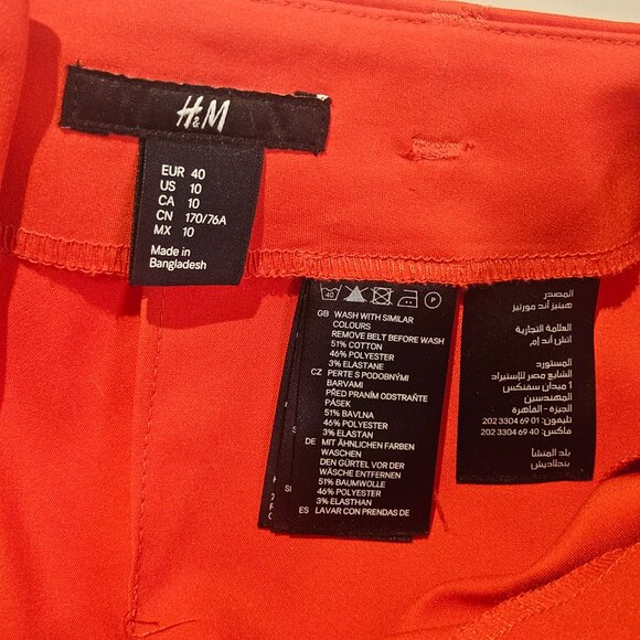 H&M Women's Skirt Size 10 Red Mini Christmas Holiday Party Y2K Bold Statement - Picture 5 of 6